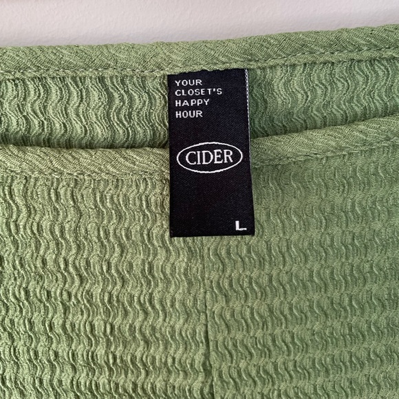Cider green high waist flare pants large - Picture 4 of 9